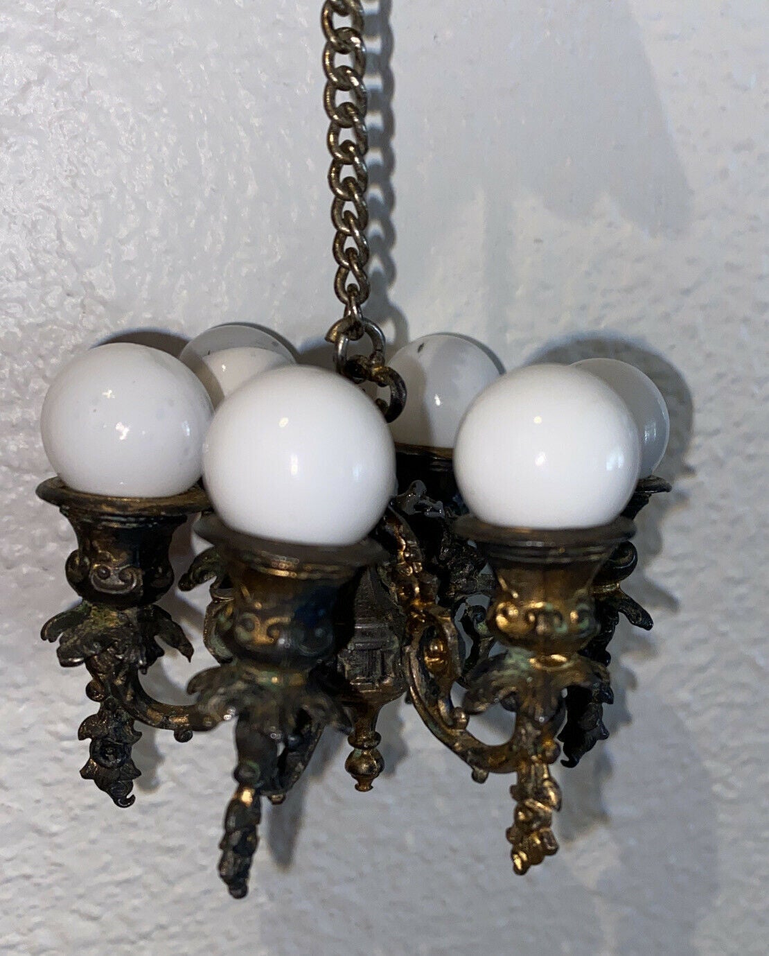 Antique gas chandelier best sale