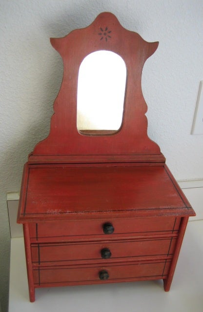 Antique 2025 doll dresser
